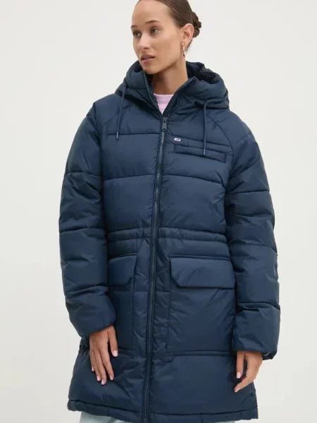 Tommy Jeans geaca femei marin de iarna albastru