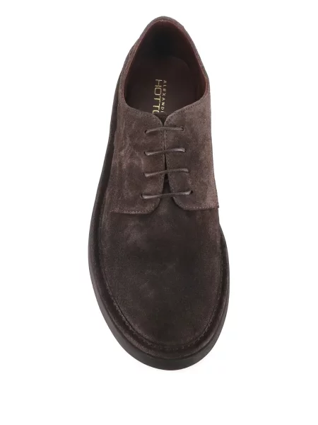 Pantofi derby Alexander Hotto din piele de căprioară maro