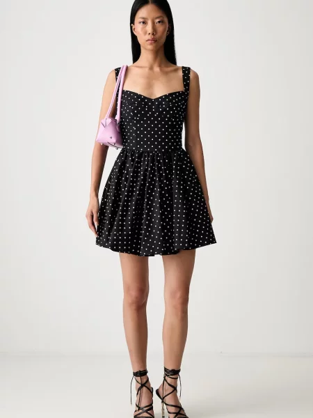 Bardot rochie evazată cu COLETTA negru