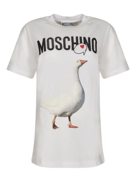 Tricou Moschino cu imagine alb
