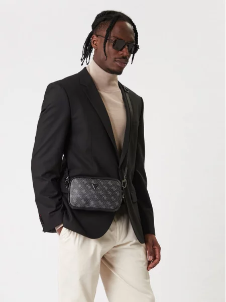 Torbica za okoli pasu Guess MILANO črna