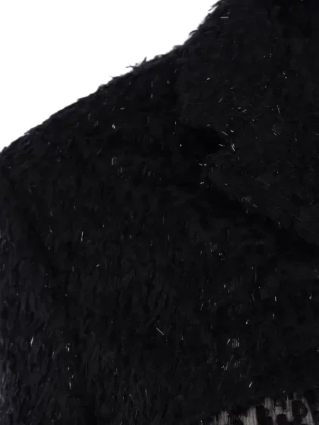 Palton Noir Kei Ninomiya cu volane negru