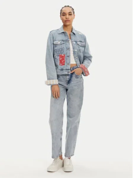 Bunda Tommy Jeans Classic Trucker Jacket Denim XS bílé
