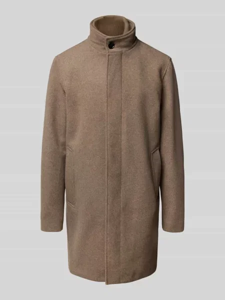 Płaszcz z mieszanki wełny ze stójką i wpuszczanymi Jack & Jones Premium