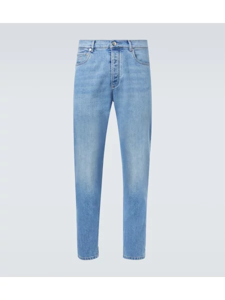 Straight fit džíny Brunello Cucinelli modré