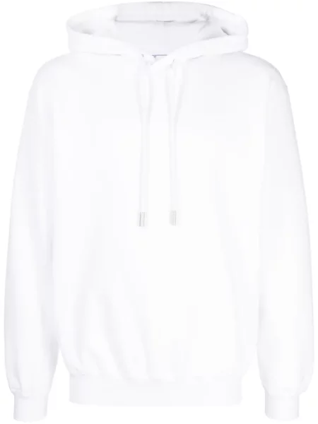 Hanorac cu glugă Off-white cu imagine alb