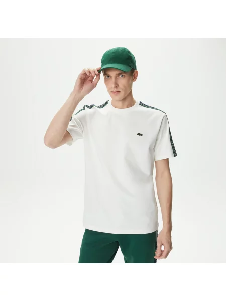 Lacoste футболка чоловіча з круглим вирізом біла