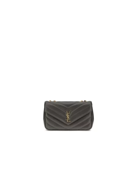 Torebka Saint Laurent skórzana szara