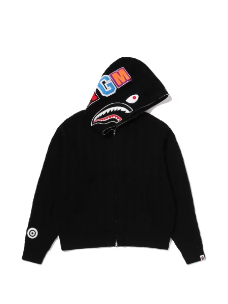 Hanorac cu glugă A Bathing Ape® tricotate negru