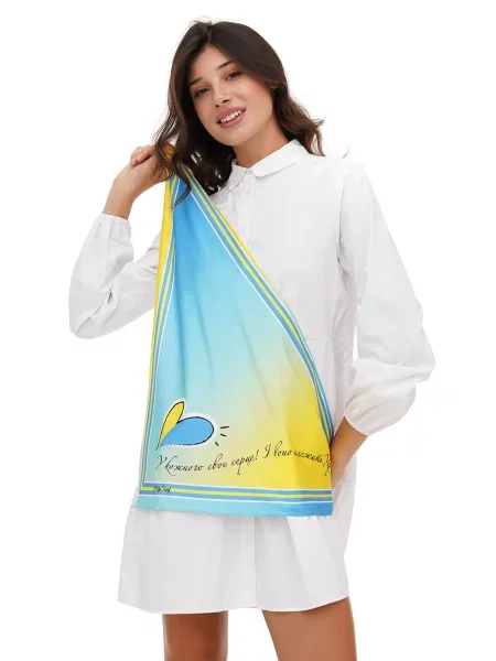 MyScarf Basic Хустка Шовк блакитний