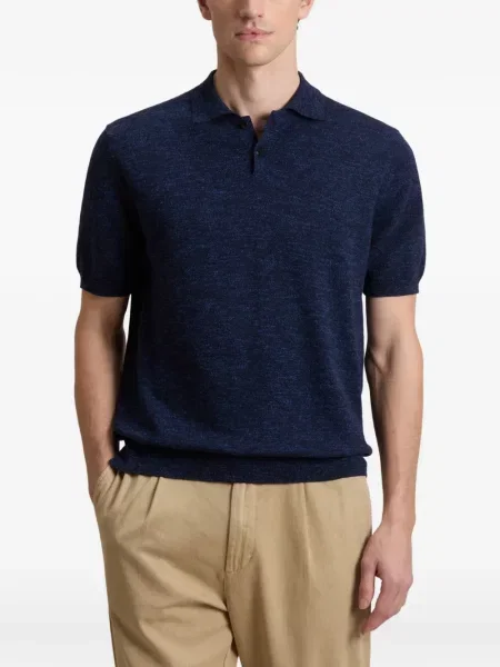 Tricou polo Woolrich scurt albastru