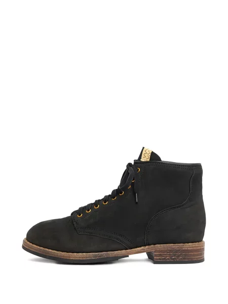 Botine Visvim cu șireturi din dantelă negru