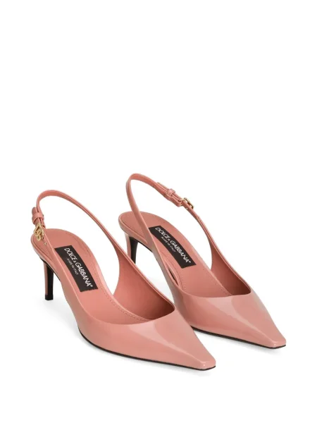 Pantofi cu toc Dolce & Gabbana slingback roz
