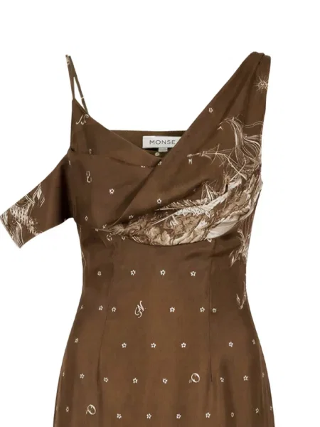 Rochie Monse de mătase maro