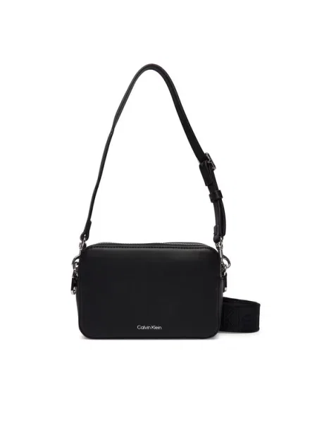 Calvin Klein Ročna torba Webbing Double Strap Camera Bag črna