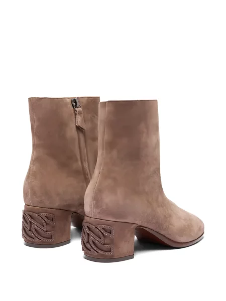 Botine Casadei din piele de căprioară maro