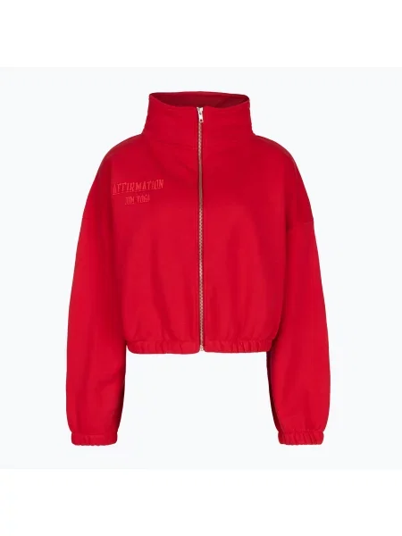 Bluză fleece pentru femei JoyInMe Zip Flow Sweatshirt berry crash