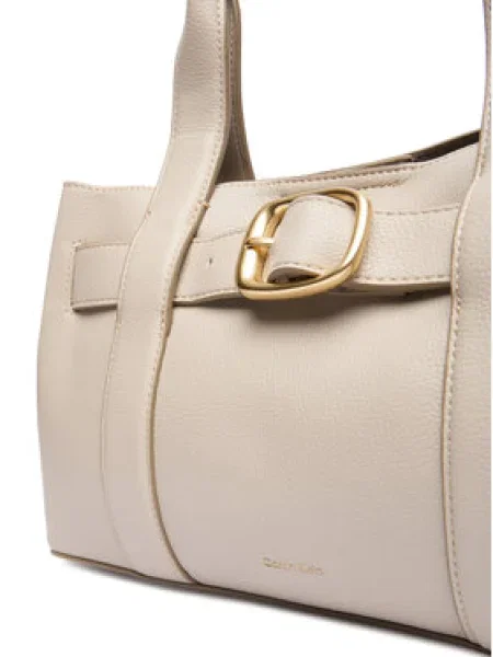 Kabelka Calvin Klein Buckle Mini Tote With Strap béžová