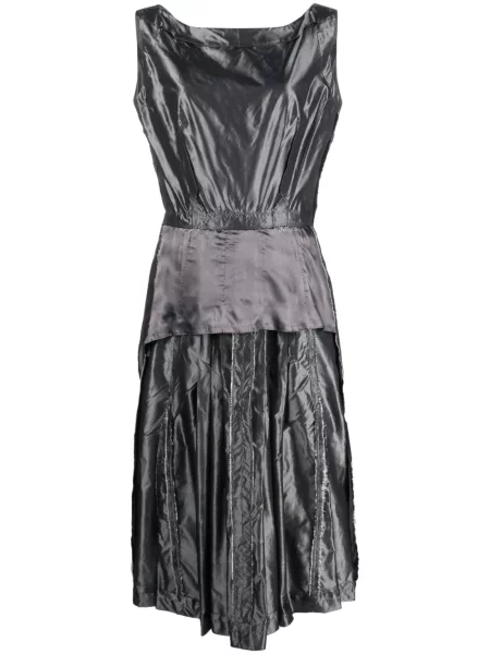 Rochie midi Maison Margiela fără mâneci până la genunchi de costum gri