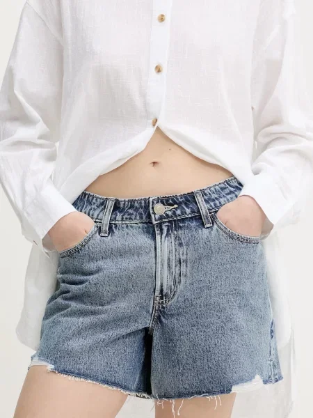 Jeans kratke hlače Hollister Co. modra