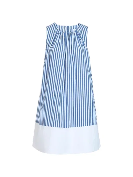 Rochie mini Tanya Taylor cu dungi în linie A alb