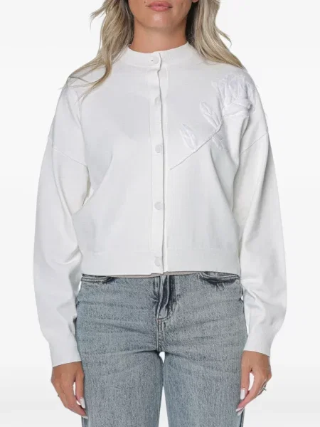 Cardigan Ted Baker cu aplicații din organza alb