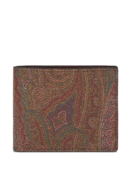 Portofel Etro cu model paisley maro