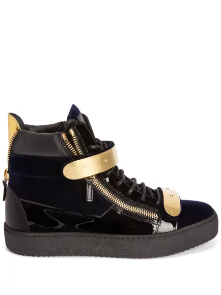Sneakerși Giuseppe Zanotti Coby din piele albastru