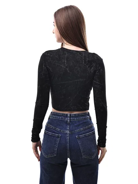 Лонгслів STREAM віскоза/поліестер чорний