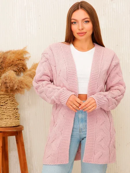 Кардиган MarSe пудра вовна/поліестер