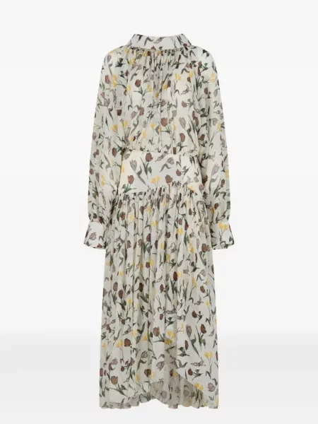 Rochie Marni cu model floral cu imagine de costum alb