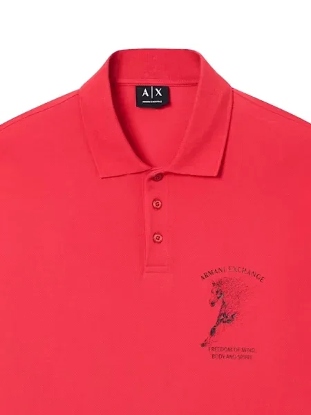 Scurt tricou polo Armani Exchange roșu