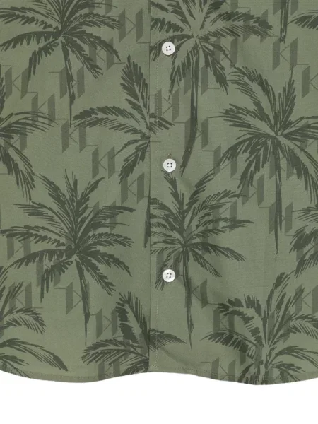 Cămașă Karl Lagerfeld cu imagine verde