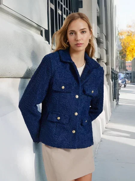 Geacă Trendyol albastru