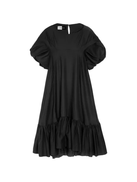 Rochie midi Vera Wang cu volane negru