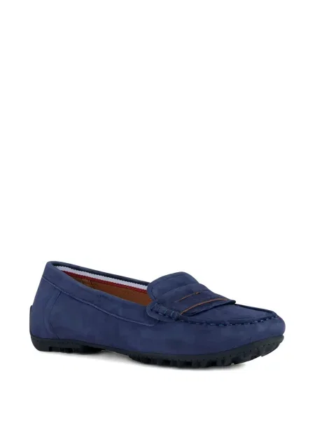 Pantofi loafer Geox din piele de căprioară albastru