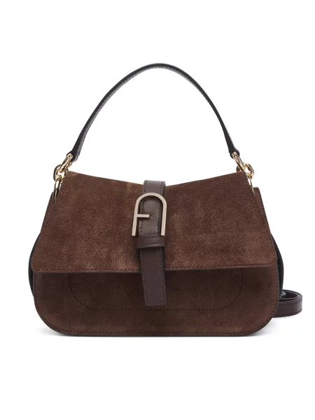 Geantă Furla Flow Mini Top Handle CN maro