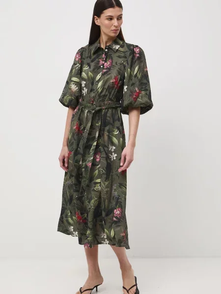 Medicine sukienka rozkloszowana zielona