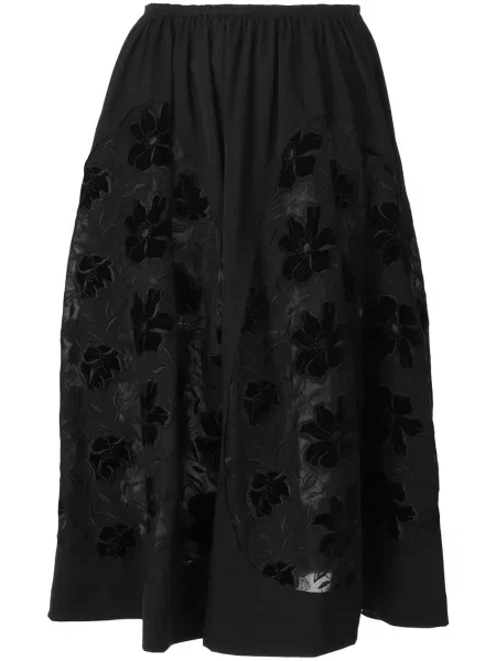 Haftowana spódnica Comme Des Garcons dzwony czarna