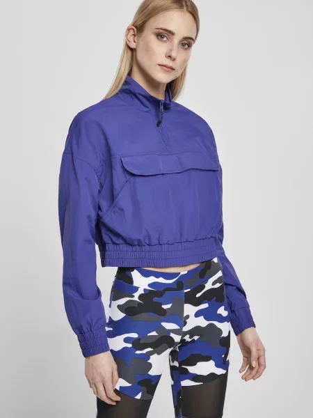 Urban Classics Přechodná bunda tmavě fialová