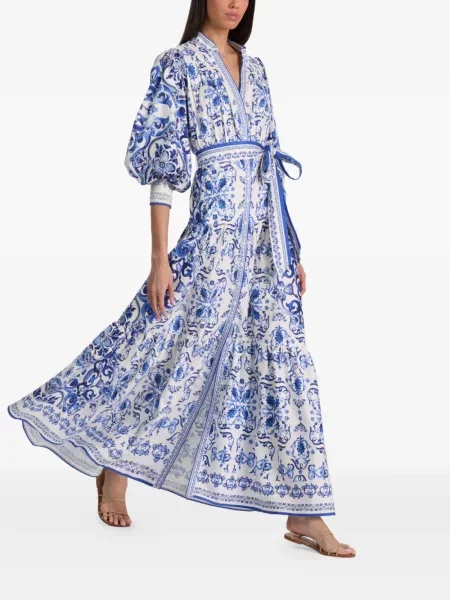 Rochie tip cămașă Alice + Olivia alb