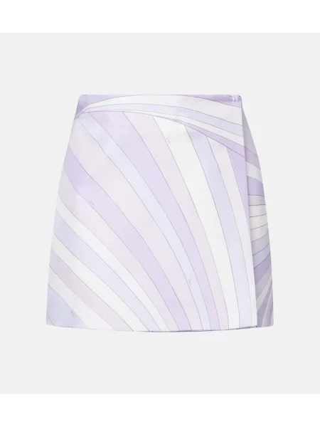 Fustă Pucci din satin violet