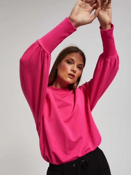 Hanorac Marisse cu mâneci bufante negru