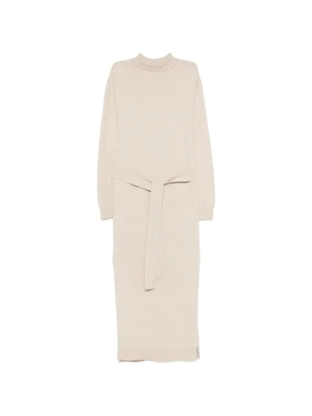 Dzianinowa sukienka midi Nanushka do kolan wiązana