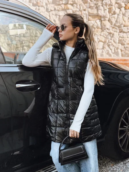 Vestă Dstreet cu glugă negru