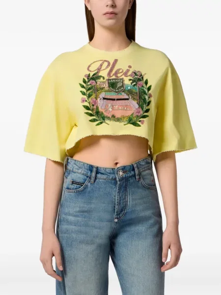 Decupat top Philipp Plein galben