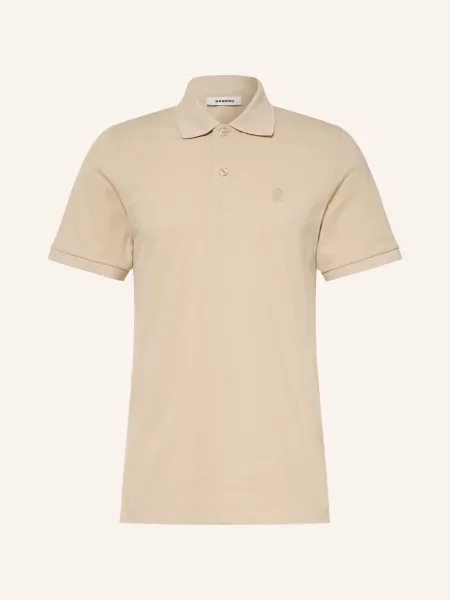 Sandro Koszulka Polo Piqué O Klasycznym Kroju beige beżowa