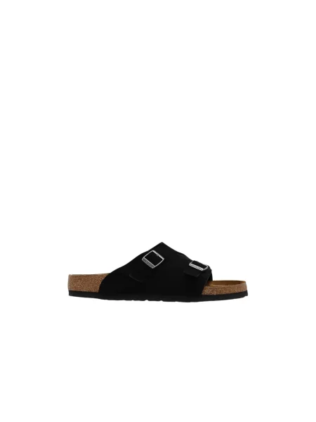 Klapki Birkenstock skórzane czarne