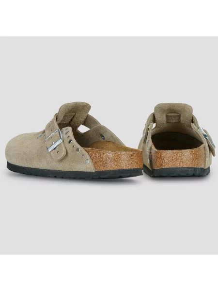 BIRKENSTOCK Dreváky Boston Rivet piesková béžová