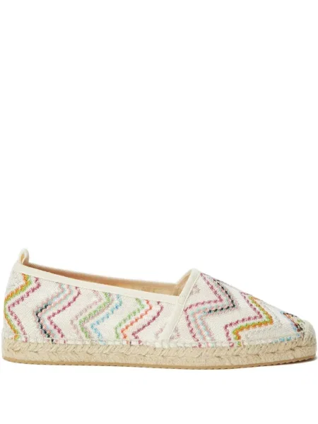 Espadrile Missoni cu broderie albastru